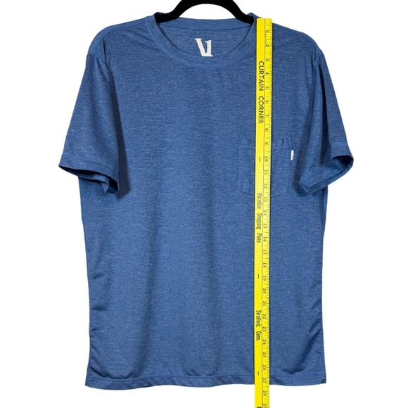 Vuori Tradewind Performance Pocket Short Sleeve T Shirt, Blue, Size Medium - Picture 4 of 6